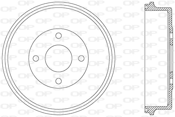 OPEN PARTS Тормозной барабан BAD9017.10